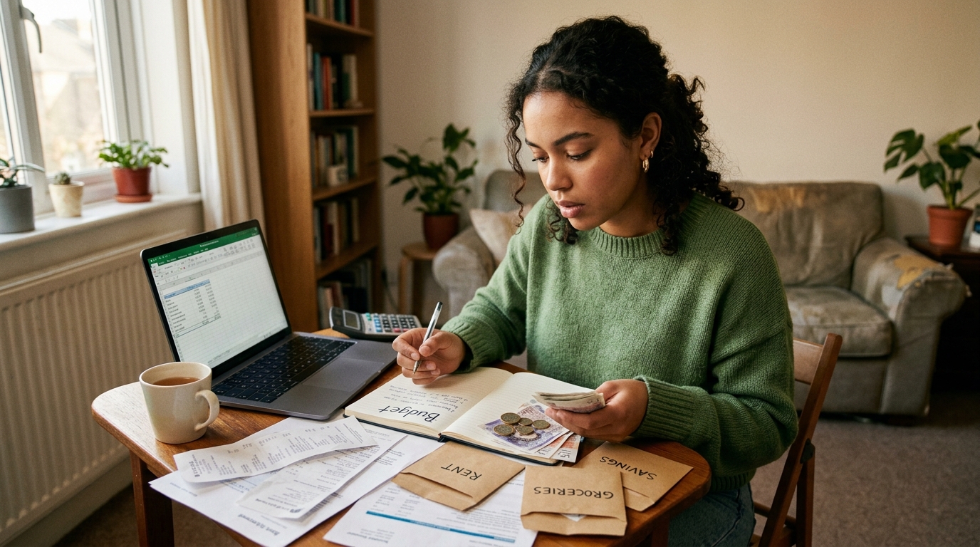 A student managing money for the first time