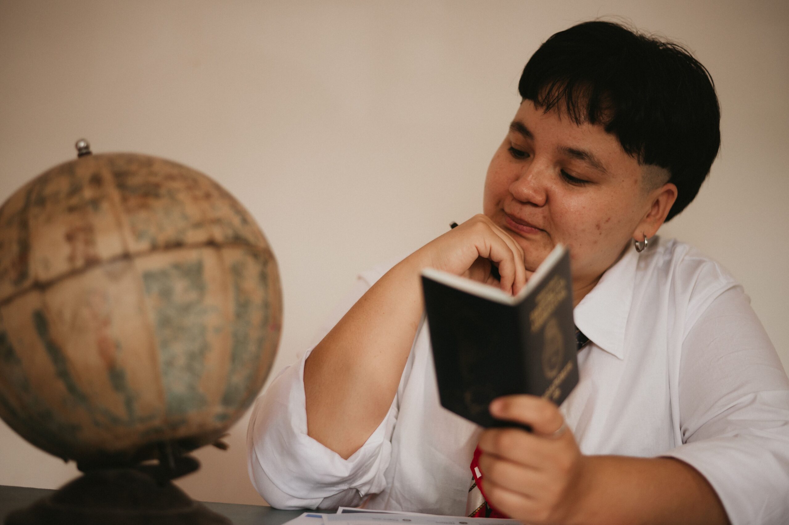 Student studying