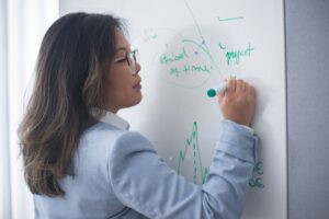 lady making career plan