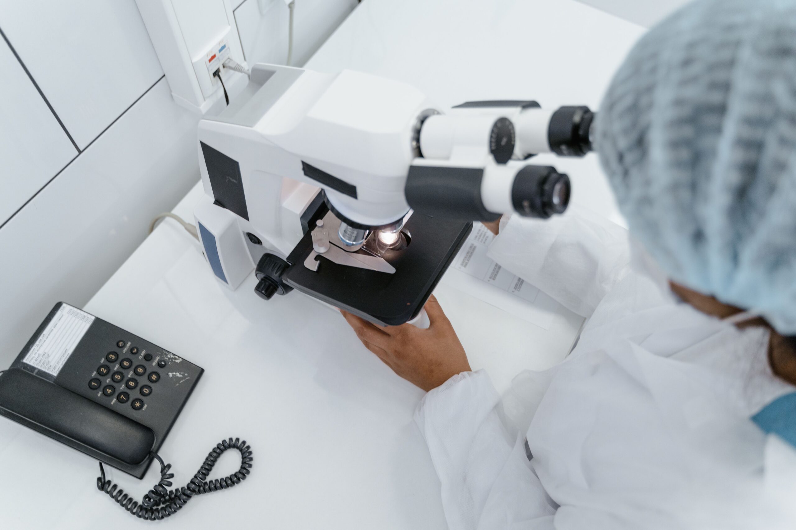 student researching at the lab